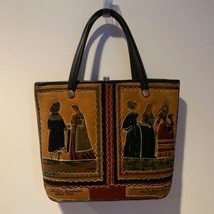 vintage 1950's Soure of NY velvet tote